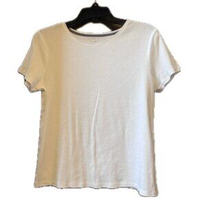 NWOT Croft & Barrow The Classic white T shirt, M petite